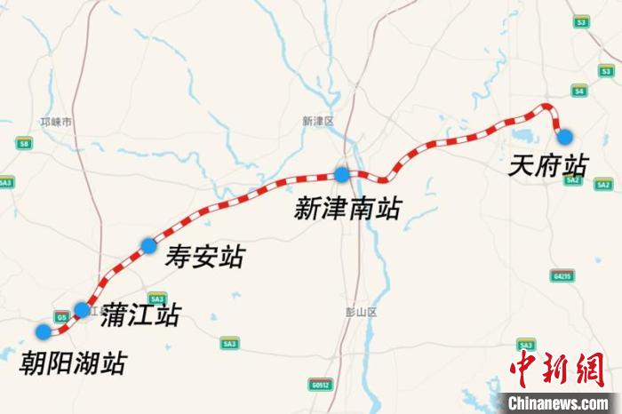 成都鐵路樞紐天府至朝陽湖段線路圖?！F集團(tuán)供圖