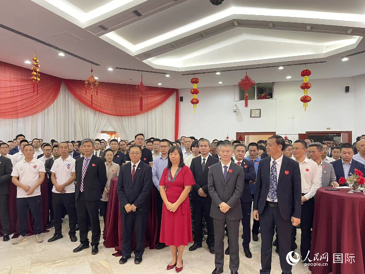 駐尼日利亞使館春節(jié)招待會(huì)現(xiàn)場(chǎng)。人民網(wǎng)記者 姜宣攝