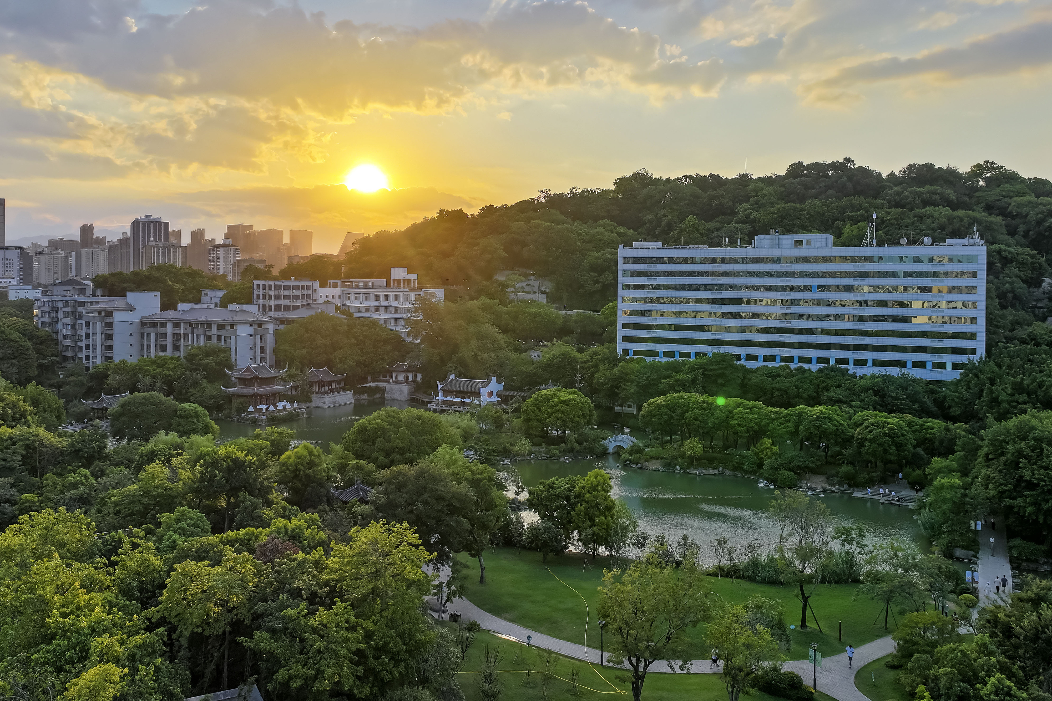 2024年7月17日，福州市鼓樓區(qū)黎明湖生態(tài)濕地公園。