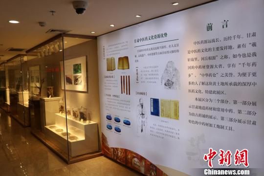 圖為甘肅中醫(yī)藥大學(xué)附屬醫(yī)院甘肅省道地藥材展區(qū)。甘肅中醫(yī)藥大學(xué)附屬醫(yī)院供圖