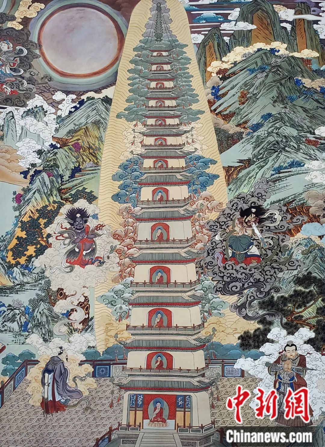 臨摹、補(bǔ)繪的青海瞿曇寺壁畫。受訪者 供圖