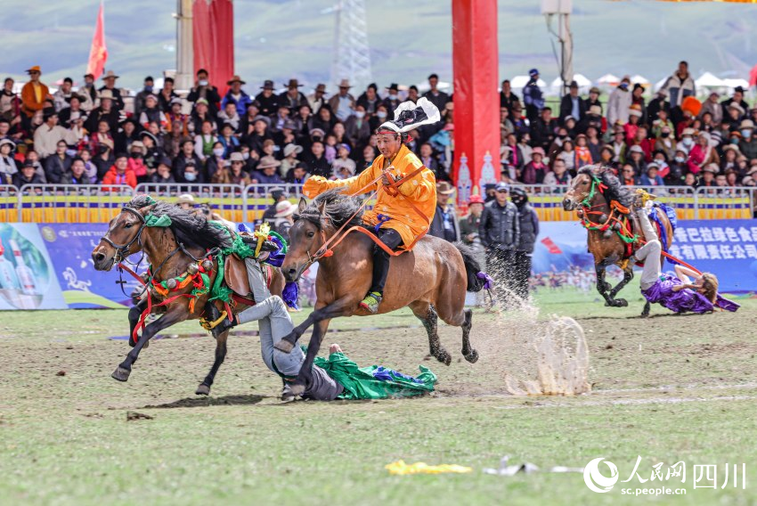 馬術(shù)表演現(xiàn)場。洛絨尼瑪攝